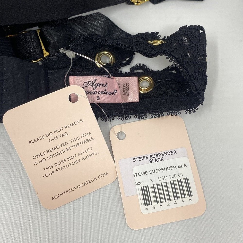 Agent Provocateur Stevie Black Suspender NWT $220 - Picture 11 of 12